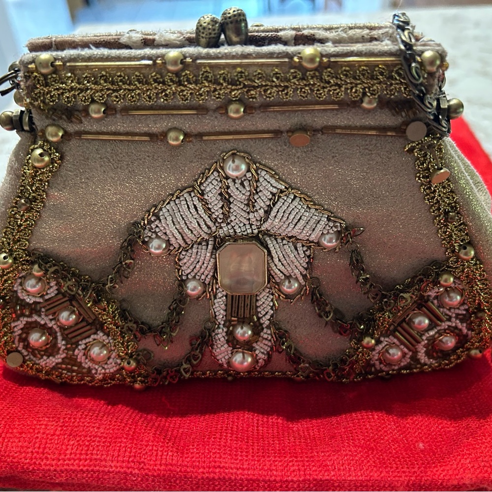 Mary Frances Gold and Silver Mini Bag